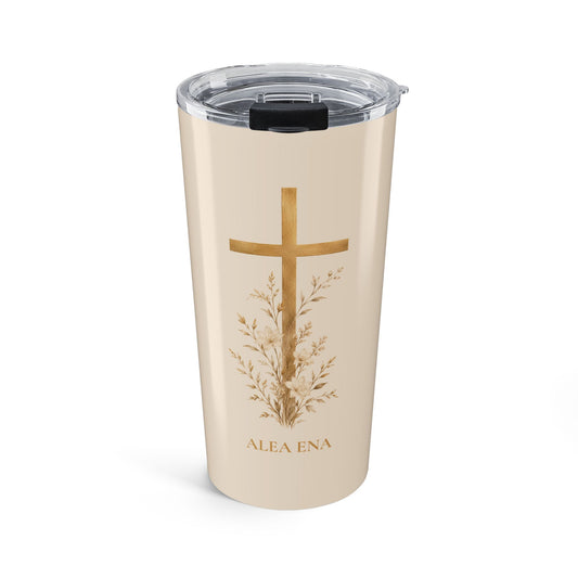 Personalized Faith Tumbler Ivory Beige
