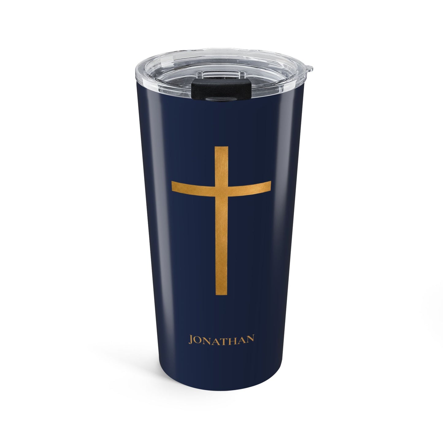 Personalized Faith Tumbler Navy Blue