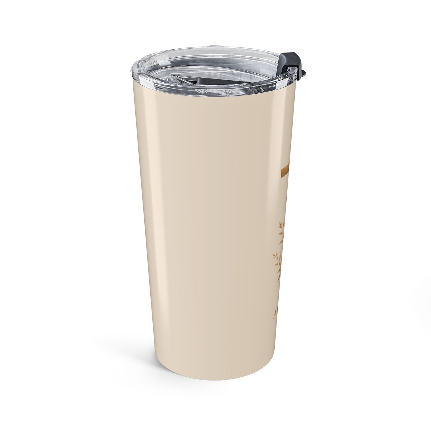 Personalized Faith Tumbler Ivory Beige