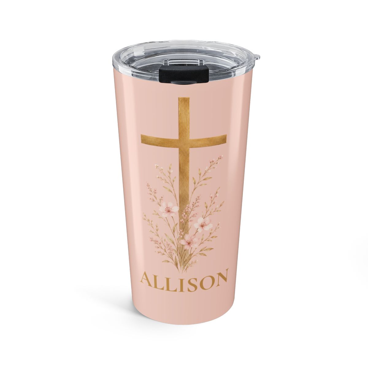 Personalized Faith Tumbler Blush Pink