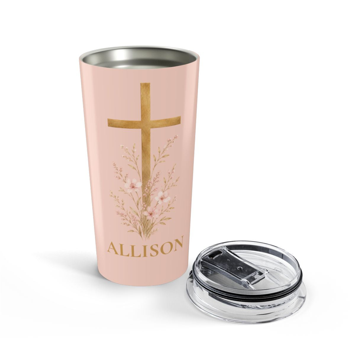 Personalized Faith Tumbler Blush Pink